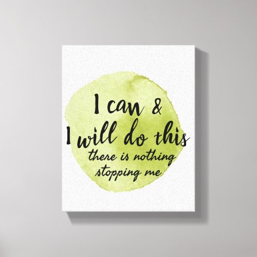 motivational sayings for self care canvas print