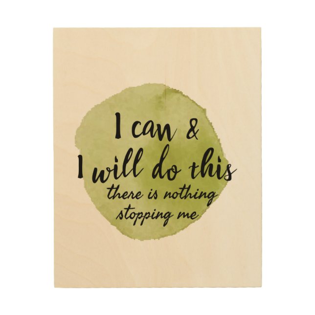 motivational sayings for self care wood wall art (Front)