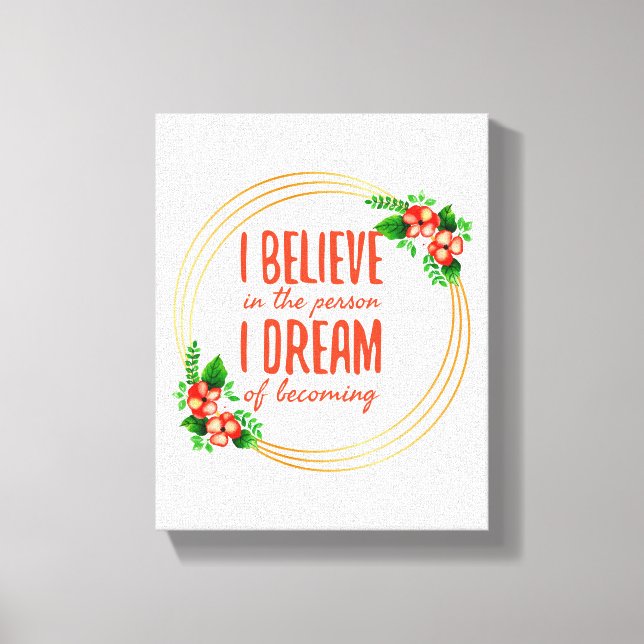 Motivational sayings for success and life struggle canvas print (Front)