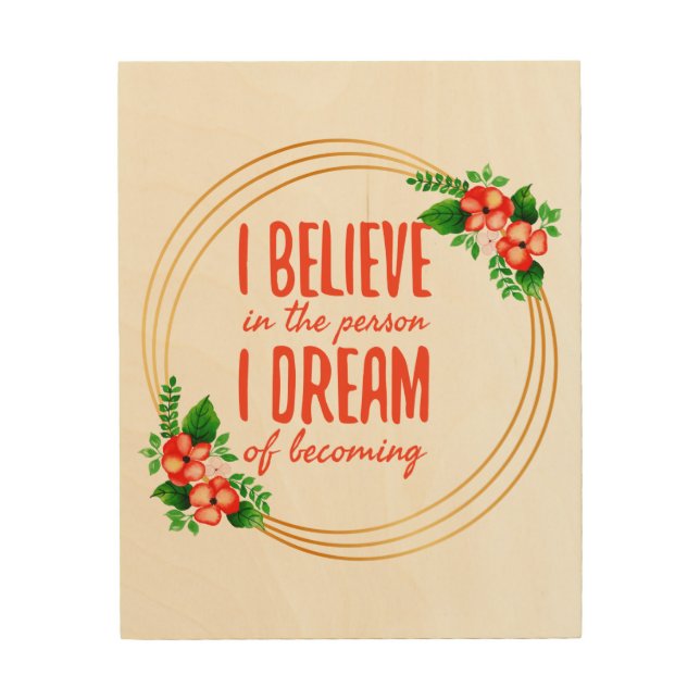 Motivational sayings for success and life struggle wood wall art (Front)