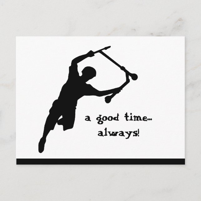 Motivational Scooter Quote Good Time Always Postcard (Front)