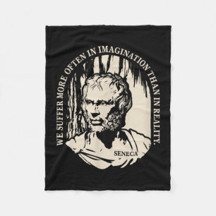 Motivational Seneca Quote On Life & Suffering Fleece Blanket