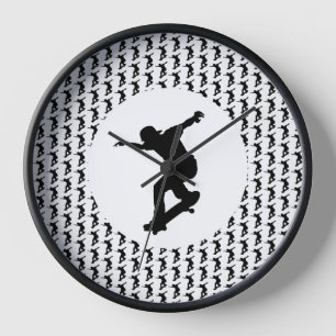 Motivational Skateboarding Quote Clock