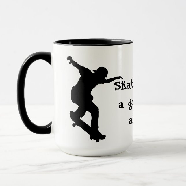 Motivational Skateboarding Quote Good Time Always Mug (Left)