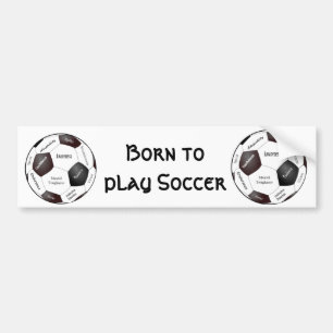 Motivational Soccer Game, Sports Words Bumper Sticker