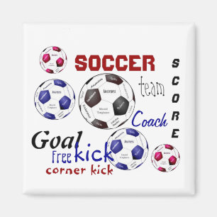 Motivational Soccer Game, Sports Words Magnet