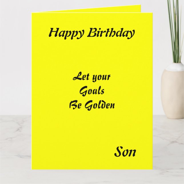 Motivational Son Birthday Cards (Front)