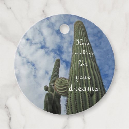 Motivational Southwest Saguaro Cactus Inspiration Favor Tags