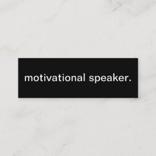 Motivational Speaker Business Card
