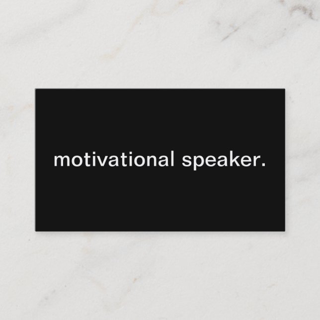 Motivational Speaker Business Card (Front)