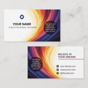 Motivational Speaker Card