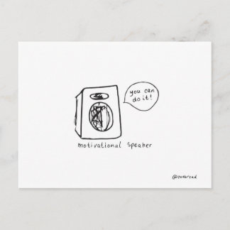motivational speaker postcard