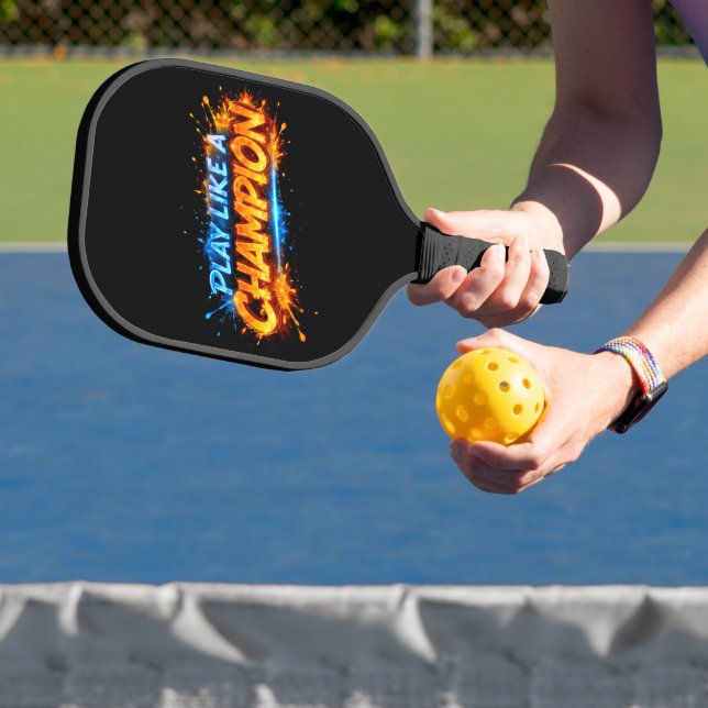 Motivational Sports Quote Design Carbon Fiber Pickleball Paddle (Insitu)