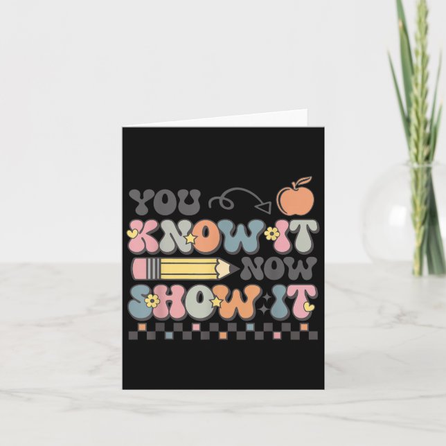 Motivational State Testing Test Day You Know It No Card (Front)