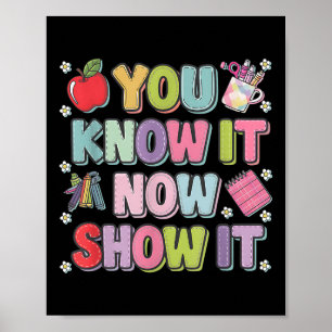 Motivational State Testing Test Day You Know It No Poster