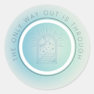 Motivational sticker, minimalist, spiritual.  classic round sticker