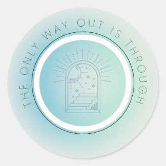 Motivational sticker, minimalist, spiritual. classic round sticker