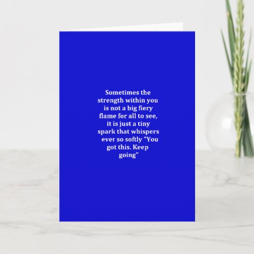 MOTIVATIONAL STRENGTH QUOTES NEVER GIVE UP CARD