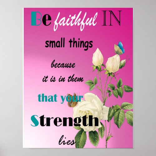 Motivational strength quotes poster