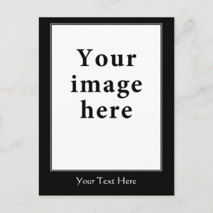 Motivational style vertical border template postcard