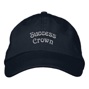Motivational Success Crown Adjustable Navy Color  Embroidered Baseball Cap
