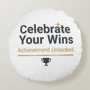 Motivational Success Gift  Round Pillow