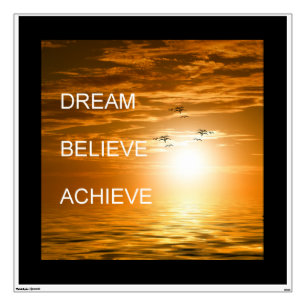 Motivational Success Goals Self Improvement Quote Wall Decal