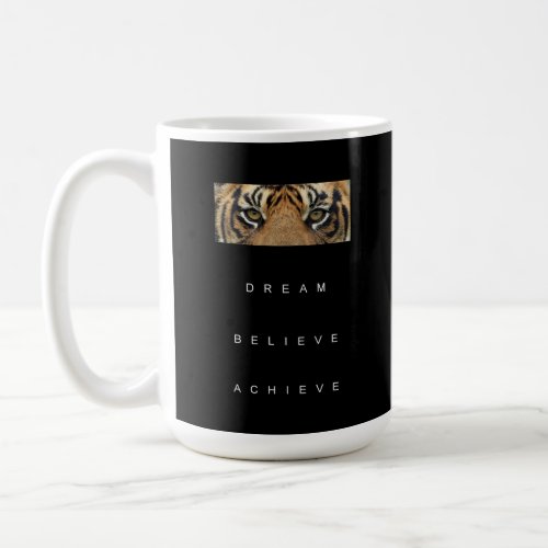 Motivational Success Quote Tiger Eyes Template Coffee Mug
