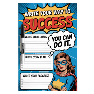 Motivational Superhero Planner Dry Erase Board