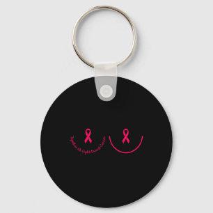 Motivational Support Breast Cancer Awareness Pink Keychain