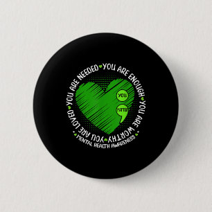 Motivational Support Warrior Mental Health Awarene Button