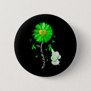 Motivational Support Warrior Mental Health Awarene Button