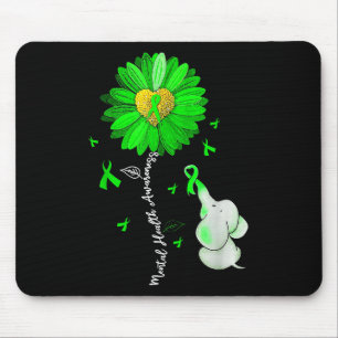 Motivational Support Warrior Mental Health Awarene Mouse Pad