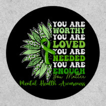 Motivational Support Warrior Mental Health Awarene Patch