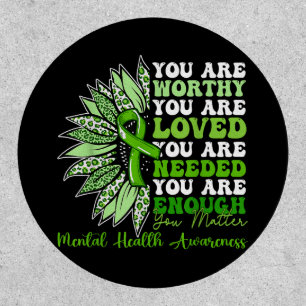 Motivational Support Warrior Mental Health Awarene Patch