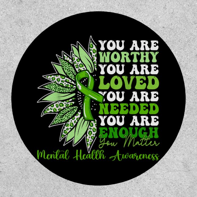 Motivational Support Warrior Mental Health Awarene Patch (Front)