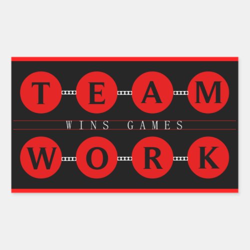 Motivational TEAMWORK  Wins Games Stickers