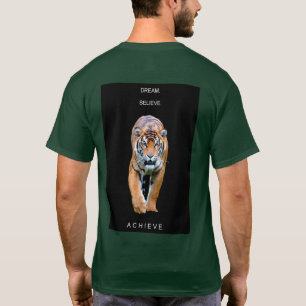 Motivational Template Dream Believe Achieve Tiger T-Shirt