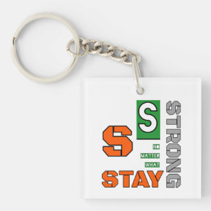 Motivational text design keychain