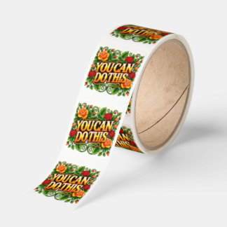 Motivational Text Radiant Floral Pattern Design Square Sticker