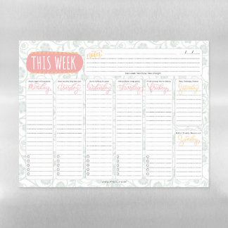 Motivational “This Week” Fridge Weekly Organizer Magnetic Dry Erase Sheet