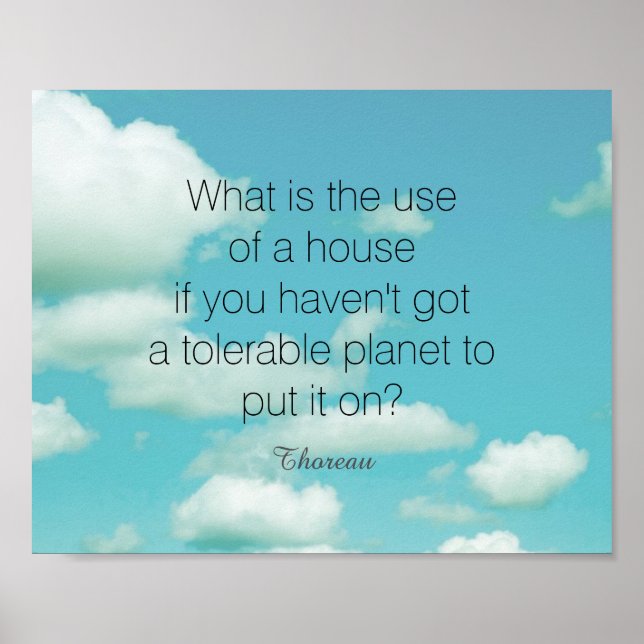 motivational Thoreau literary quote on nature Poster (Front)