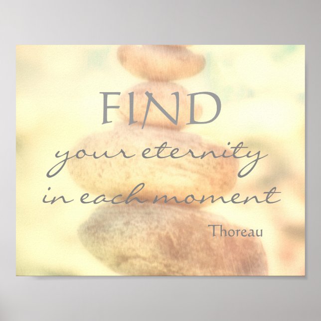 motivational Thoreau quote poster nature art (Front)