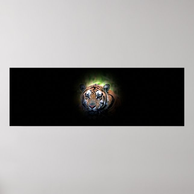 Motivational Tiger Eyes Leadership Poster Print (Front)