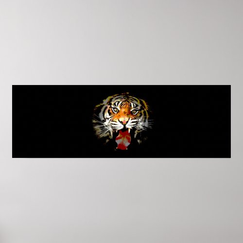 Motivational Tiger Face Poster