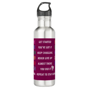 Motivational Time Marker Water Bottle   Hydration 