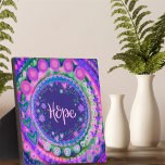 Motivational Trendy Purple Pretty Hope Inspirivity Plaque<br><div class="desc">Inspirational Purple Trendy Hope Easel Plaque– pretty, whimsical, and stylish artwork created to inspire and uplift. Colorful, pretty floral design adds some positive vibes to your day. These fun easel plaques make great inspirational keepsakes for family, friends, coworkers, teachers, etc.. More modern, floral and motivational plaques in my store. Perfect...</div>