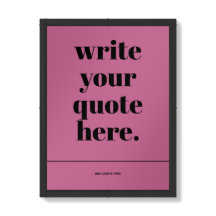 Motivational Trendy Quote Wall Art Modern Pink
