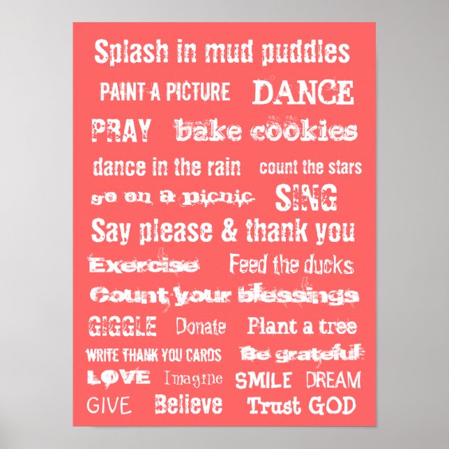 MOTIVATIONAL TRUST GOD MURAL wall hanging Poster (Front)