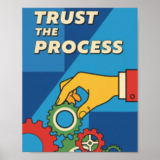 Motivational Trust The Process Retro Poster